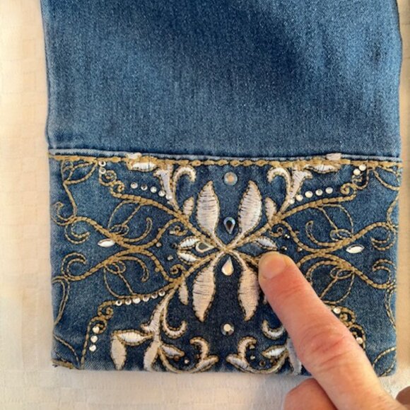 HYDRAULIC | Jeans Embroidery & Crystal accents Size 10 - Picture 14 of 16